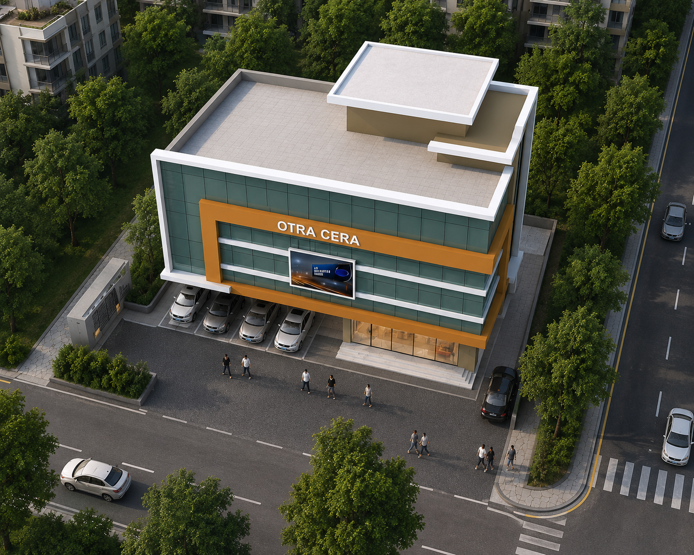 Otracera aerial view architectural visual